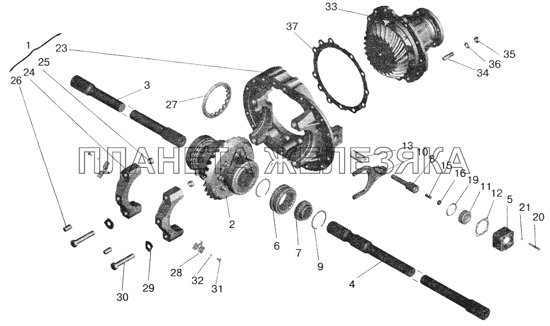 Мост задний МАЗ-543208. Редуктор МАЗ-5432
