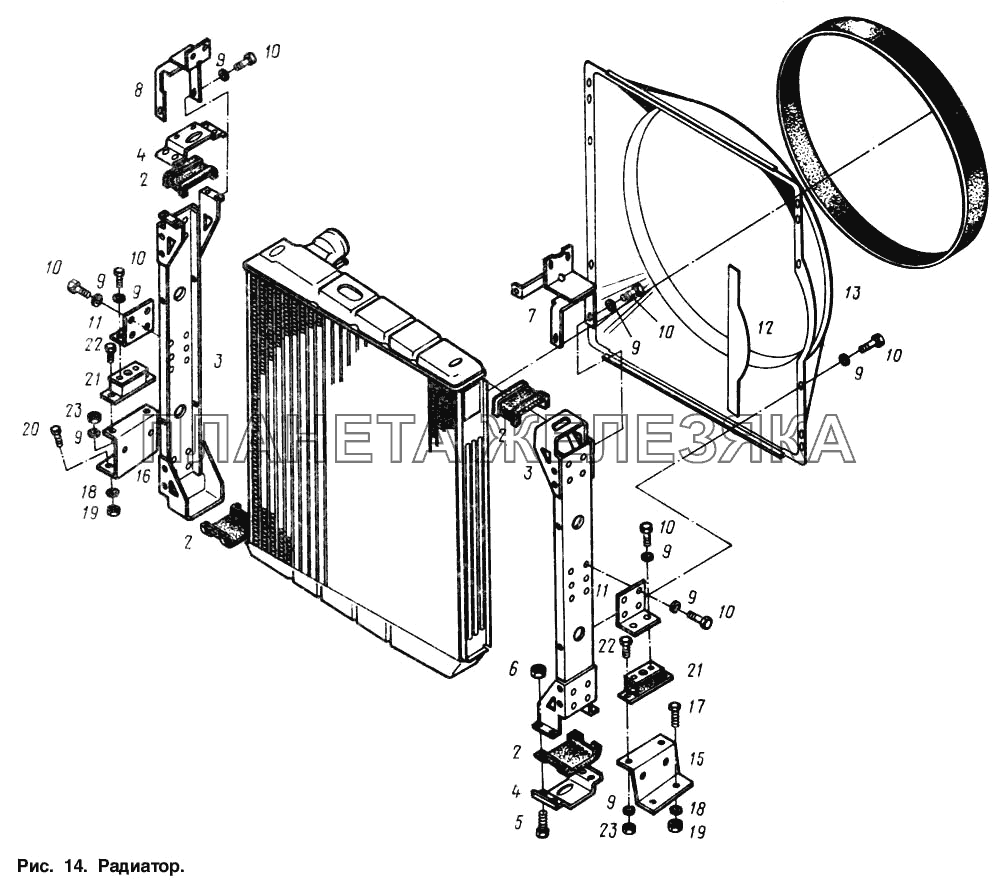 Радиатор МАЗ-64221