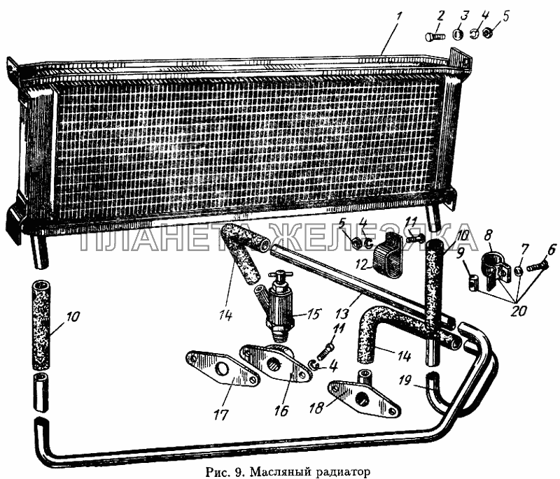 Масляный радиатор МАЗ-5433