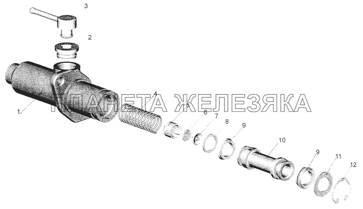 Цилиндр подпедальный 6430-1602510 МАЗ-544069