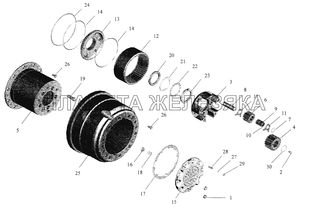 Колесный редуктор МАЗ-544069