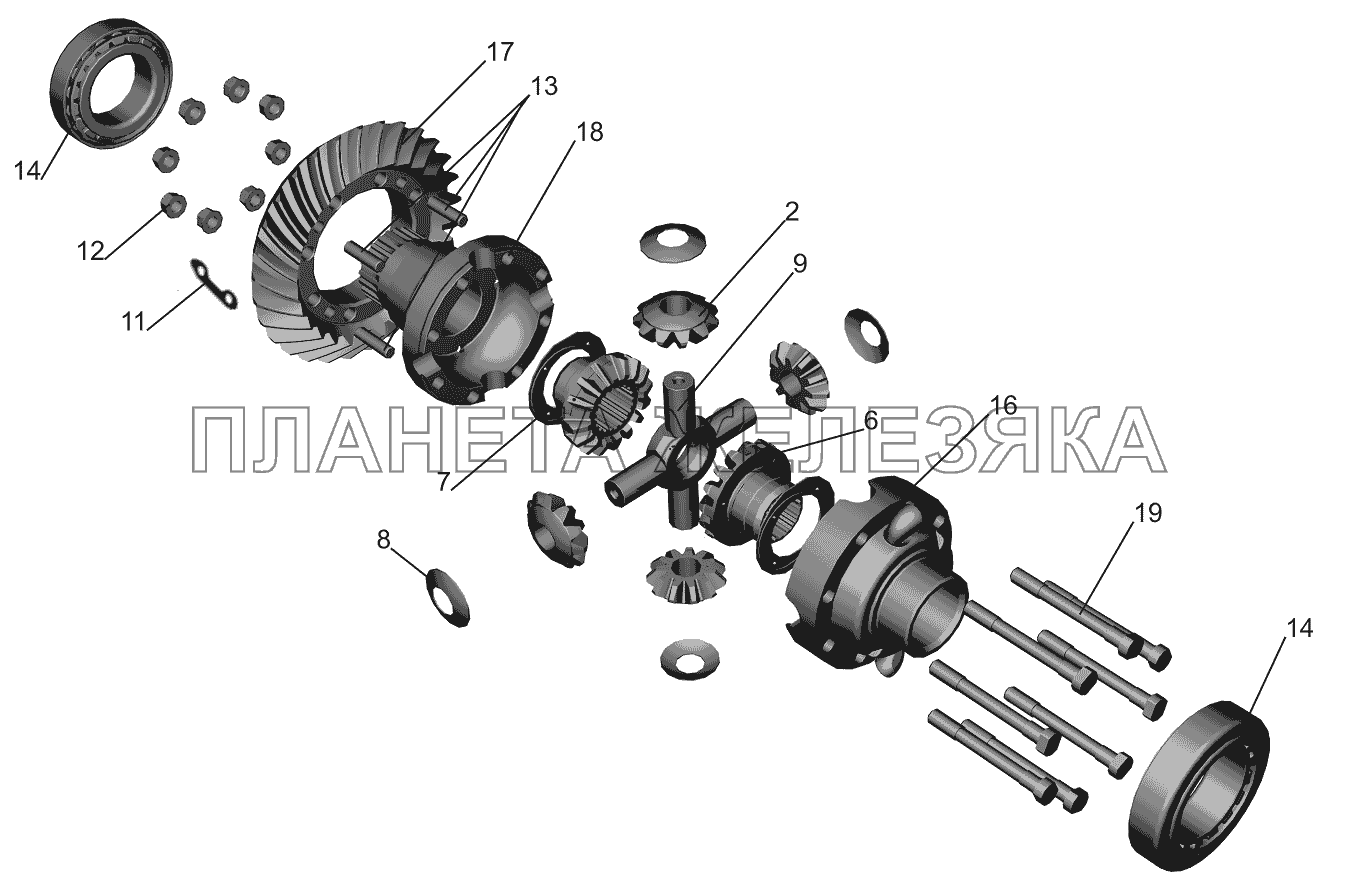 Дифференциал МАЗ-5440B9, 6430B9