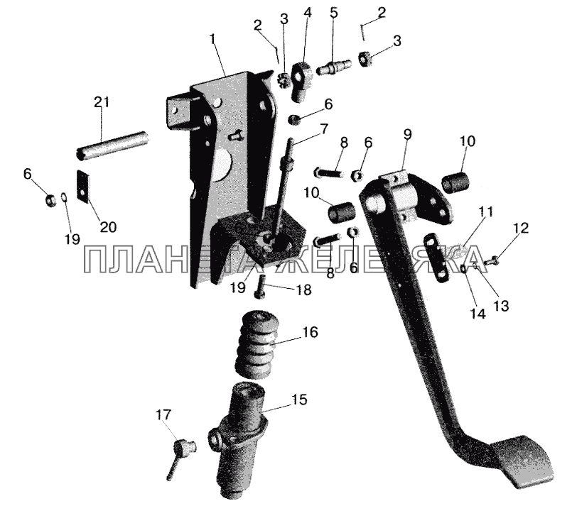 Основание педали МАЗ-5516 (2003)