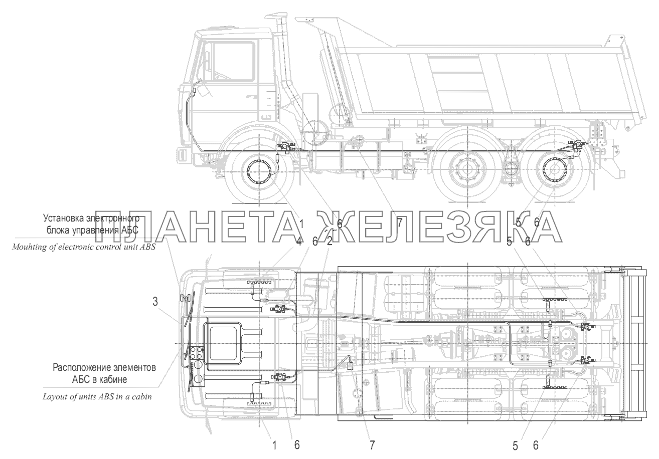 Установка элементов электрооборудования АБС на автомобилях МАЗ-551605 МАЗ-551605