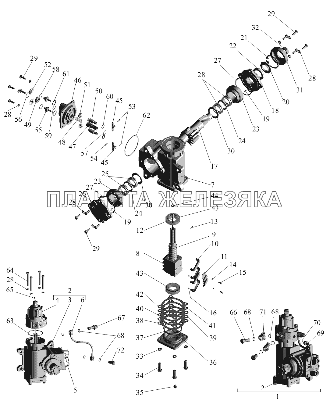 Рулевой механизм 64221-3400008-02 МАЗ-551605