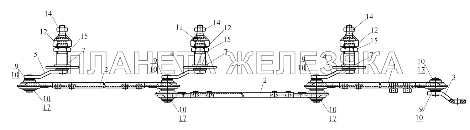 Привод стеклоочистителя 64221-5205500-010 МАЗ-551669