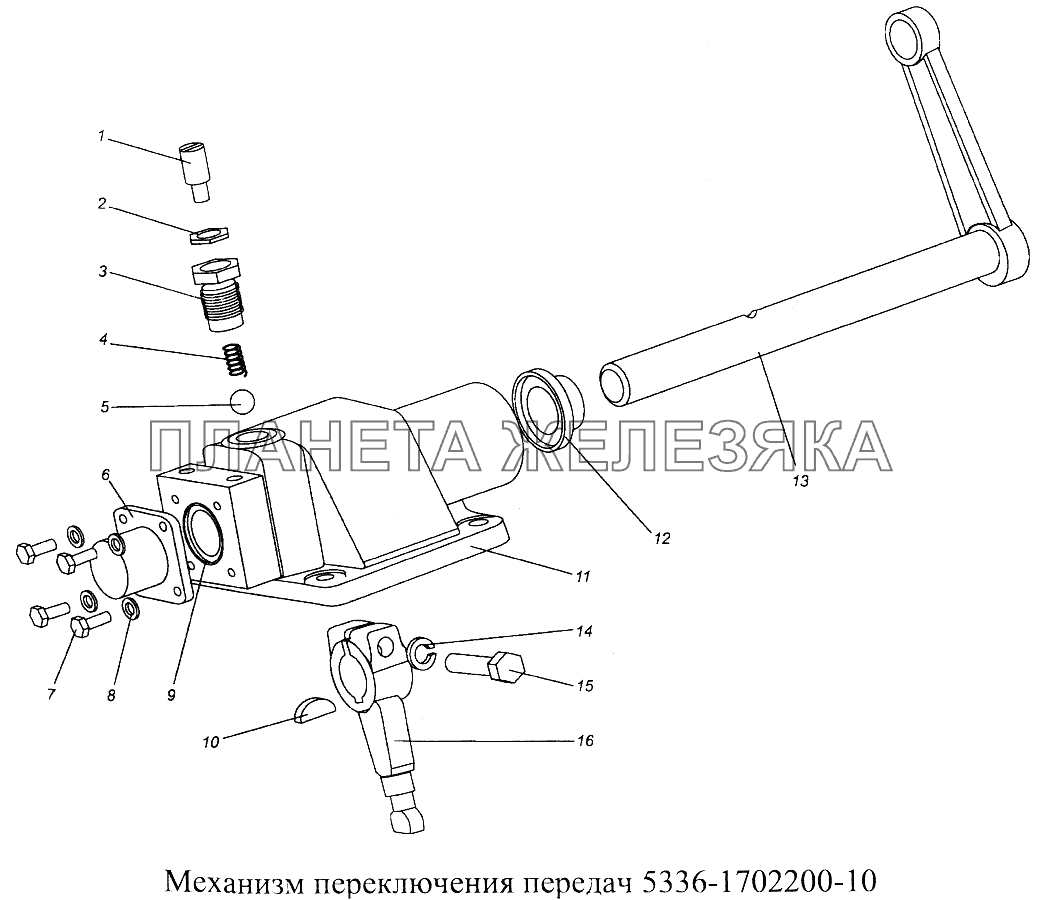 Механизм переключения передач 5336-1702200-10 МАЗ-5516А5