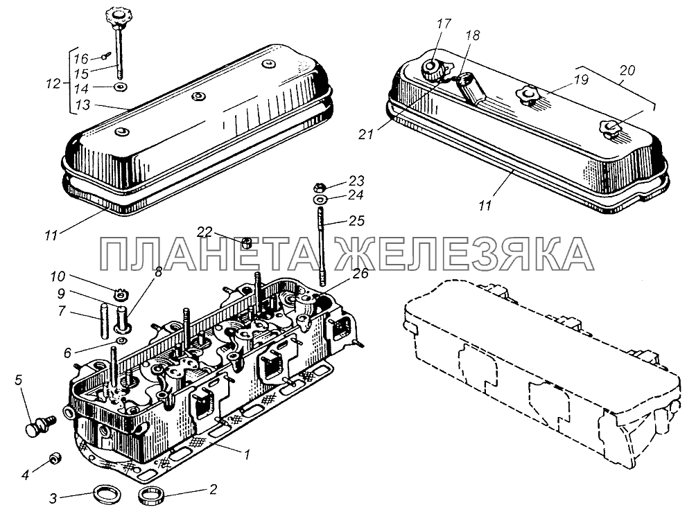 Головка блока цилиндров МАЗ-5549