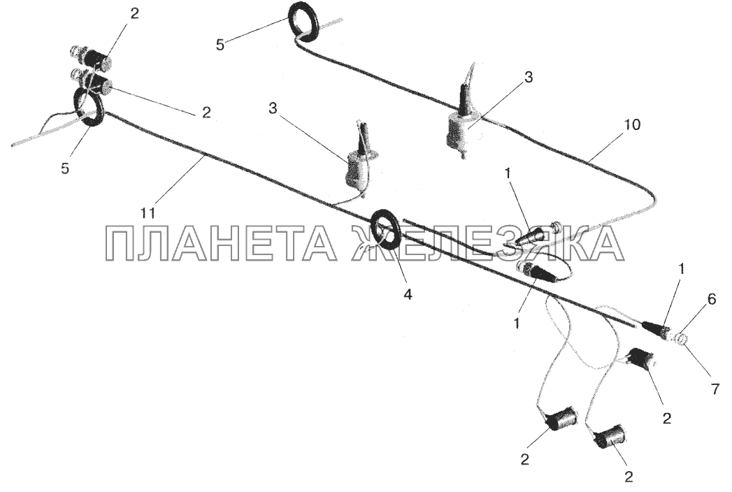 Установка датчиков на шасси МАЗ-5551 (2003)