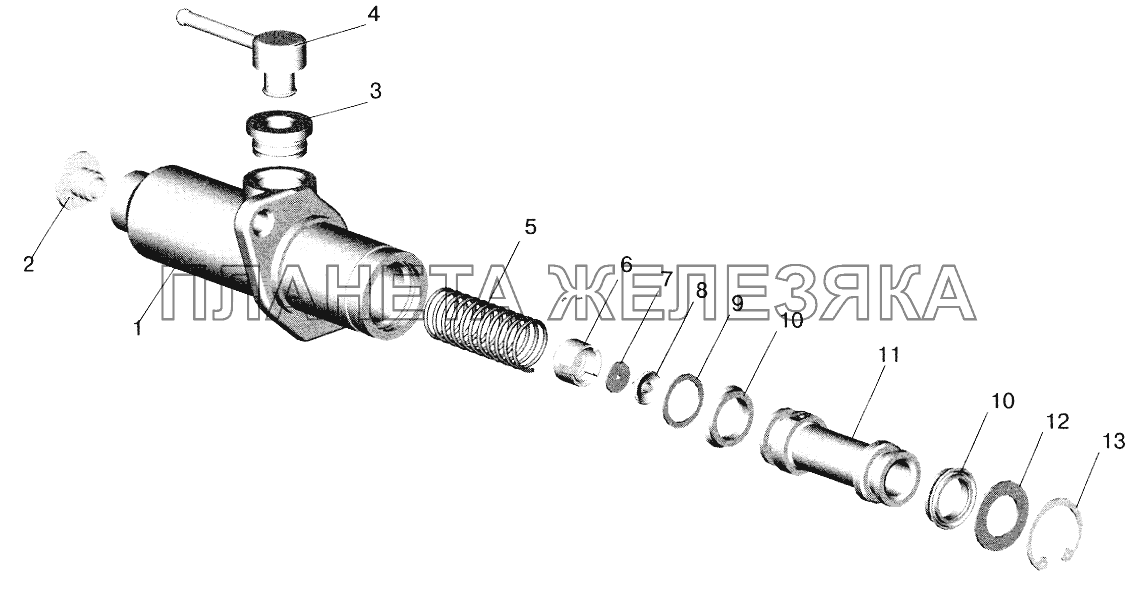 Цилиндр подпедальный МАЗ-5551 (2003)