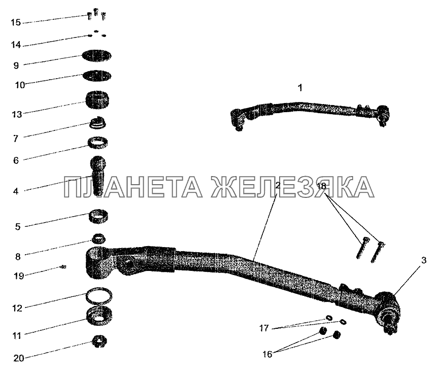 Продольная тяга схема