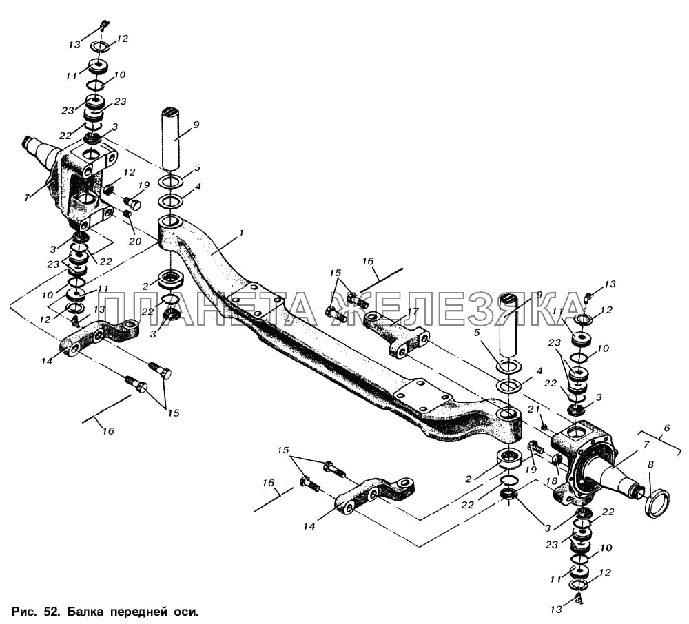 Балка передней оси МАЗ-6303