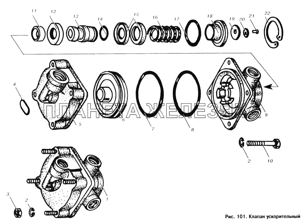 Клапан ускорительный МАЗ-6303