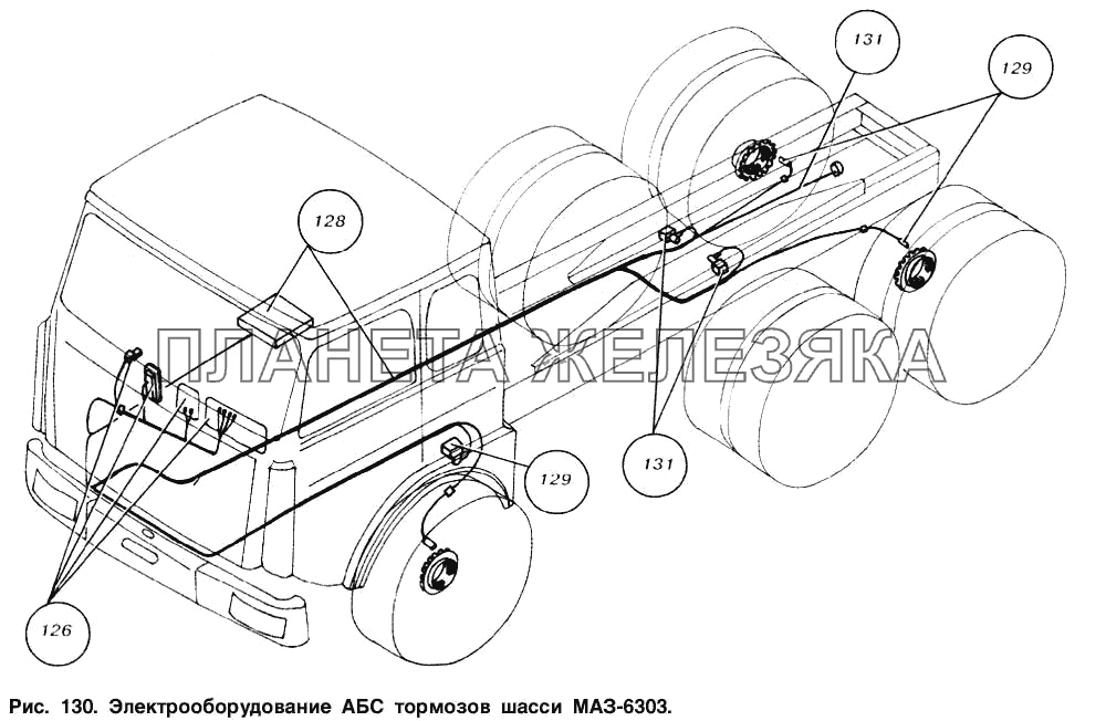 Электрооборудование АБС тормозов шасси МАЗ-6303 МАЗ-53366