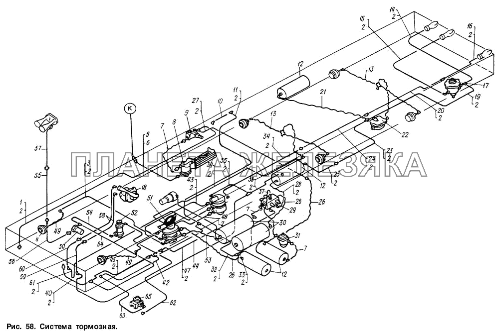 Система тормозная МАЗ-6317