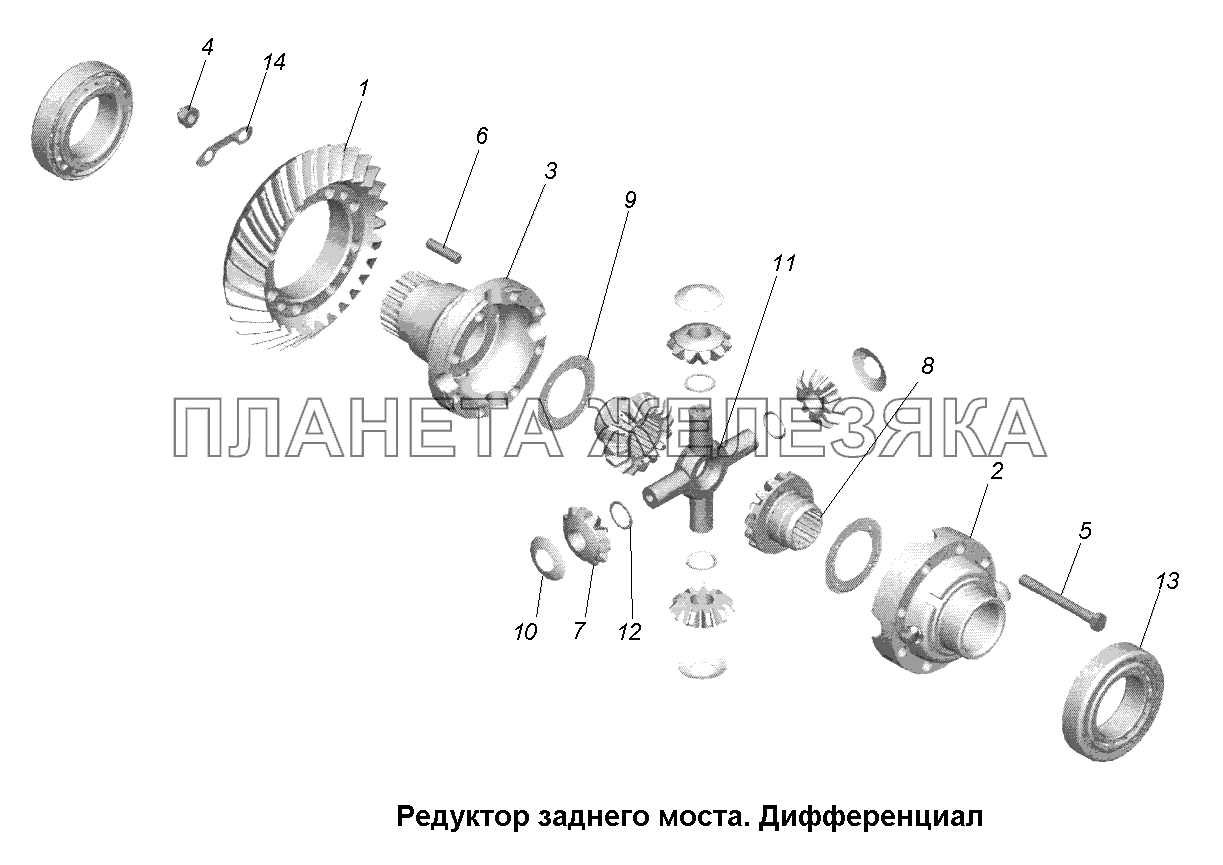 Мост задний\Редуктор заднего моста. Дифференциал МАЗ-631705, 631708