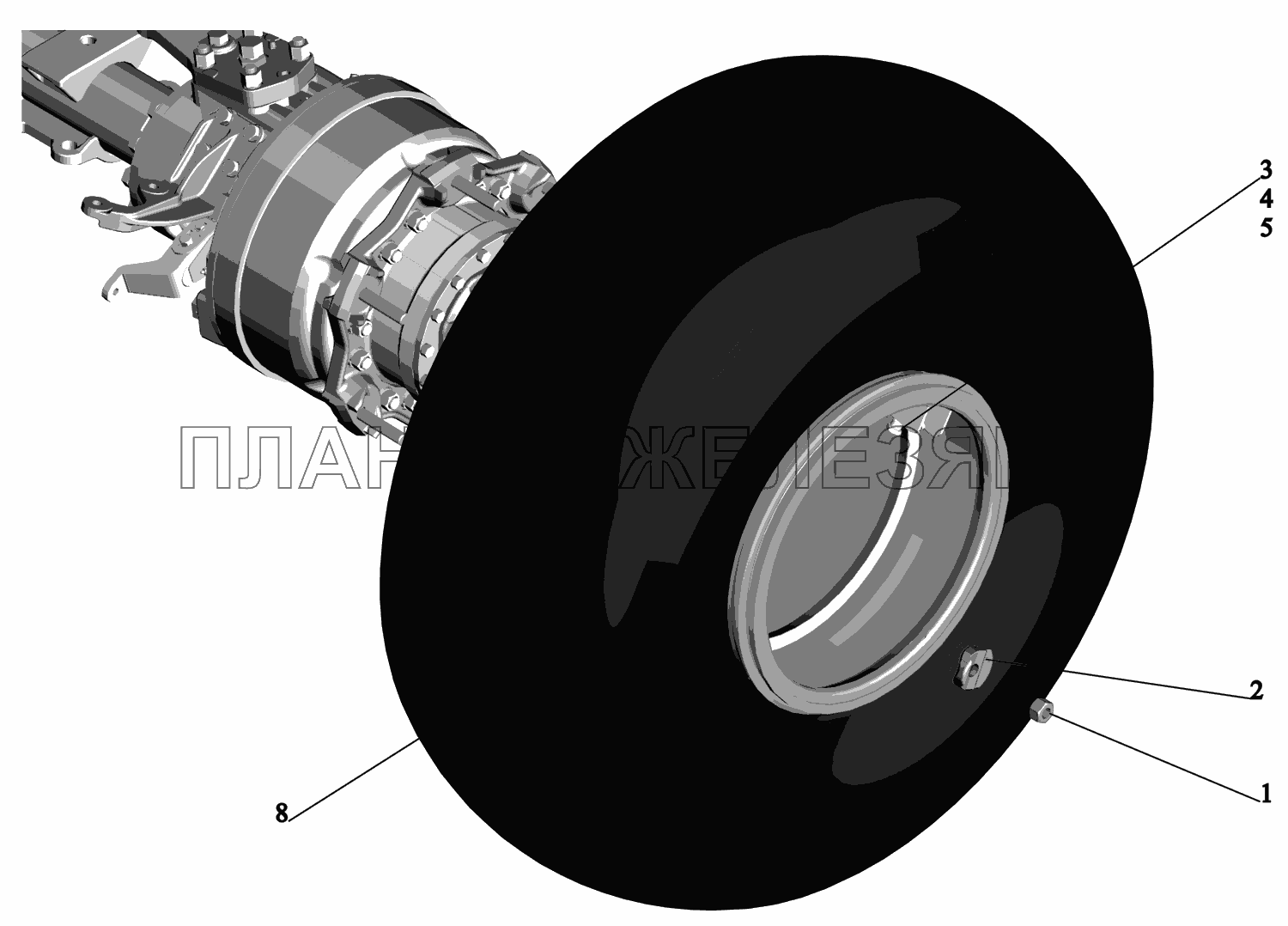 Установка передних/задних колес 6317-3100005-10/3100002-10 МАЗ-631705