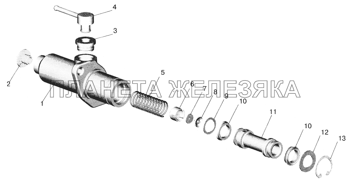 Цилиндр подпедальный МАЗ-6422