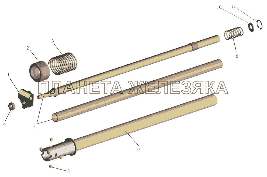 Механизм промежуточный 551639-1703325-001 МАЗ-642505, 642508