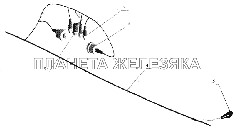 Установка датчиков на шасси (МАЗ-544008, МАЗ-544020) МАЗ-643068