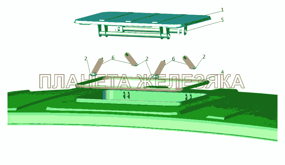 Установка люка 6501-5700010 МАЗ-650108