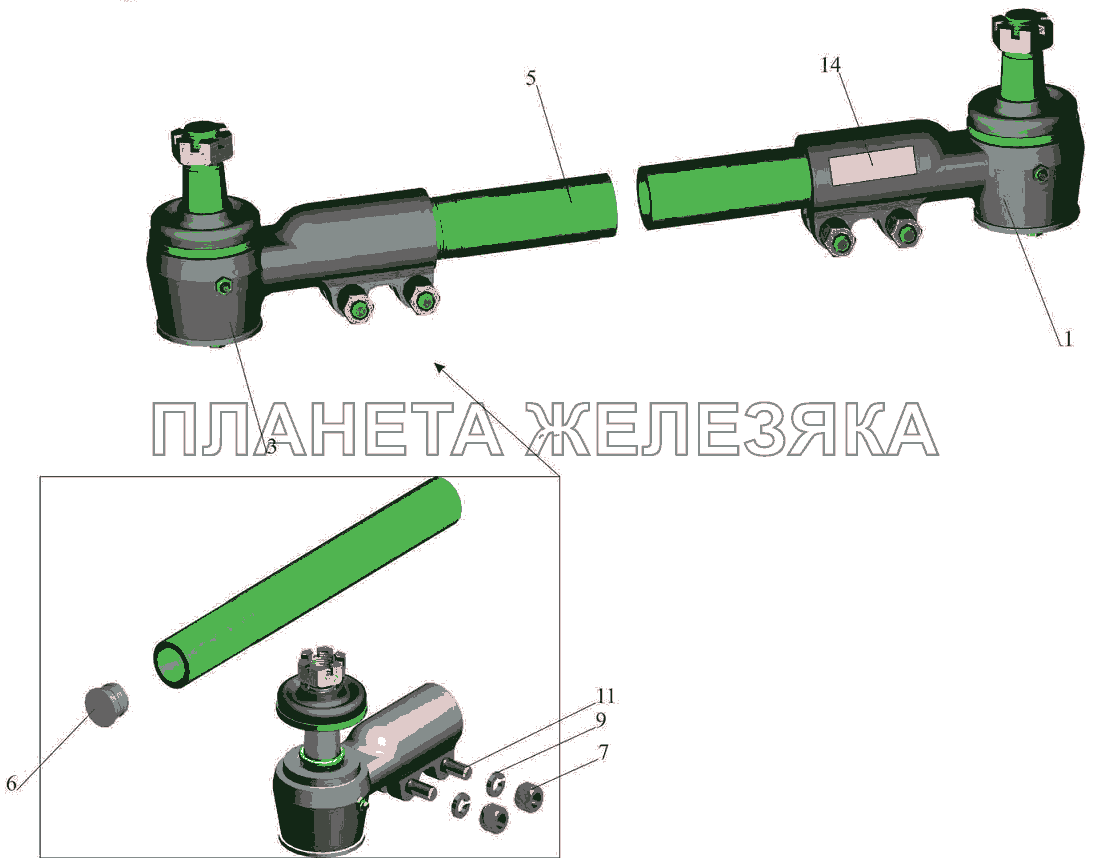 Тяга поперечная 64221-3003052 МАЗ-6501B9