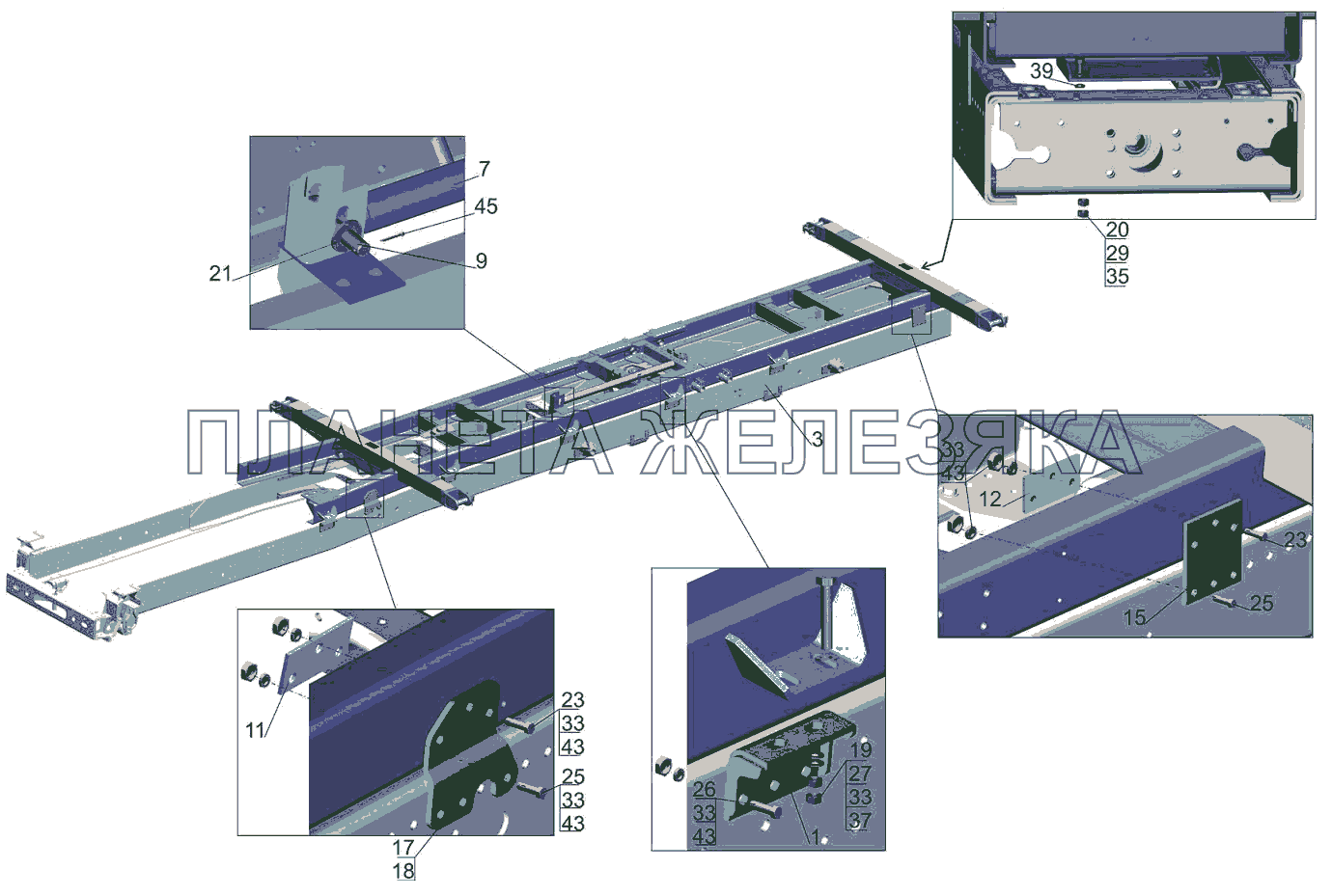 Установка надрамника 6501B9-8600002-000 МАЗ-6501B9