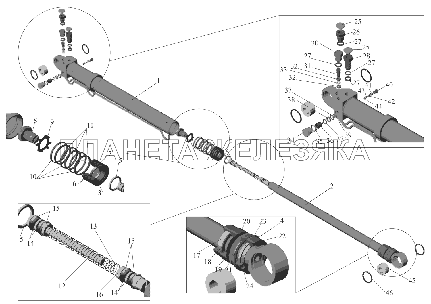 Гидроцилиндр 6430-5003010 МАЗ-651669-320 (340)