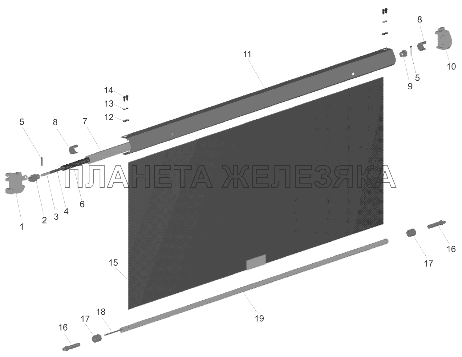 Штора противосолнечная 6430-8204110 МАЗ-651669-320 (340)