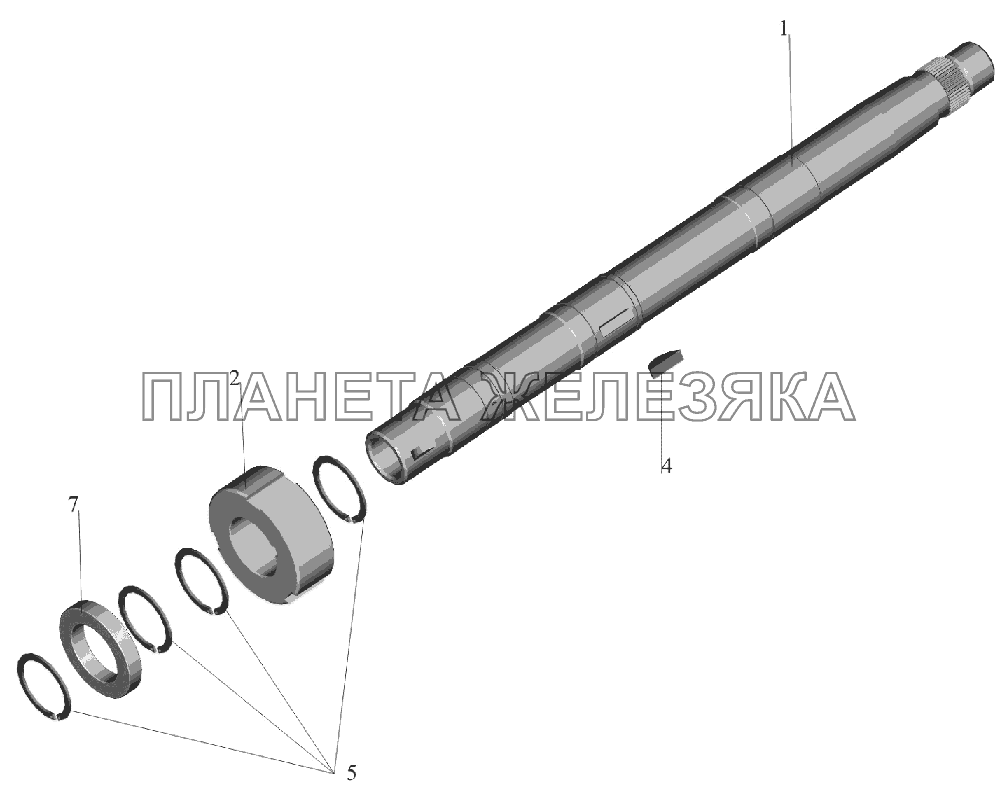 Вал 5440-3444014 МАЗ-6516V8-520 (6516V8-540)