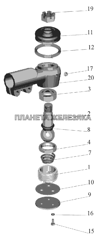 Наконечник 6422-3003056 МАЗ-6516V8-520 (6516V8-540)