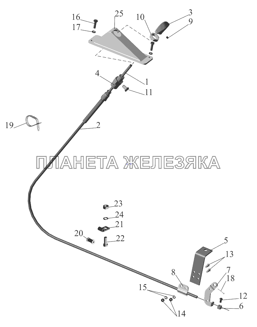 Привод останова двигателя 543208-1115002-010 МАЗ-651705