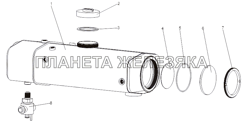 Бачки расширительные 69234-1311010 МАЗ-74131