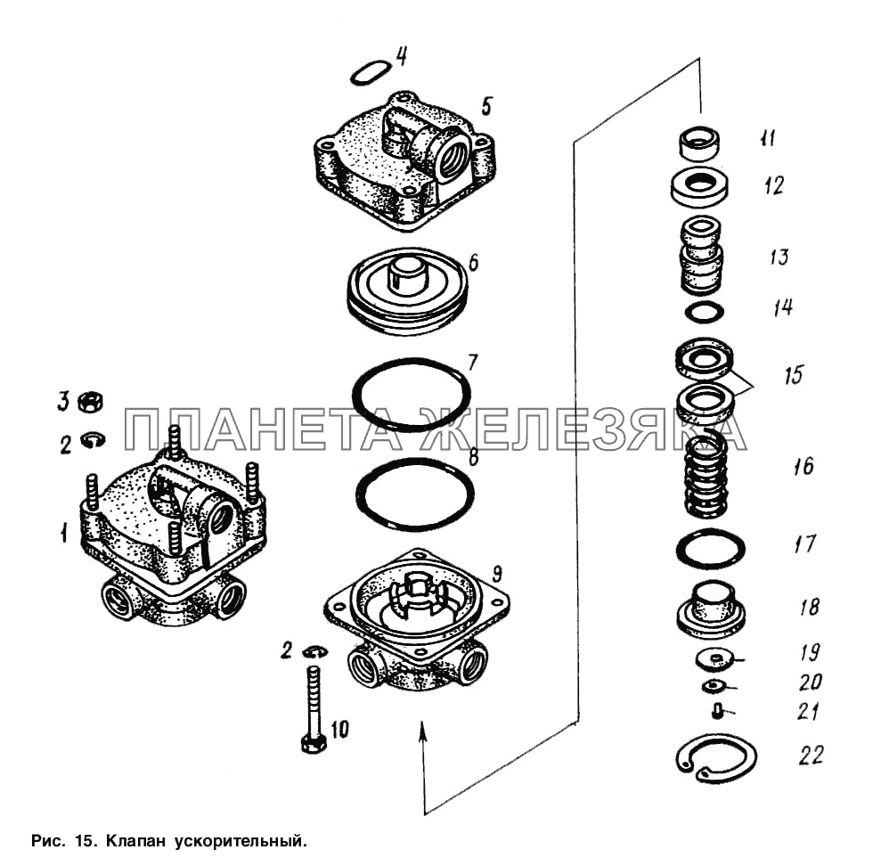 Клапан ускорительный МАЗ-83781
