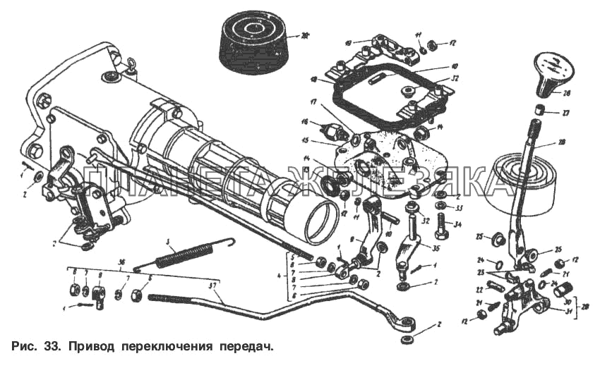 Привод переключения передач Москвич-2734