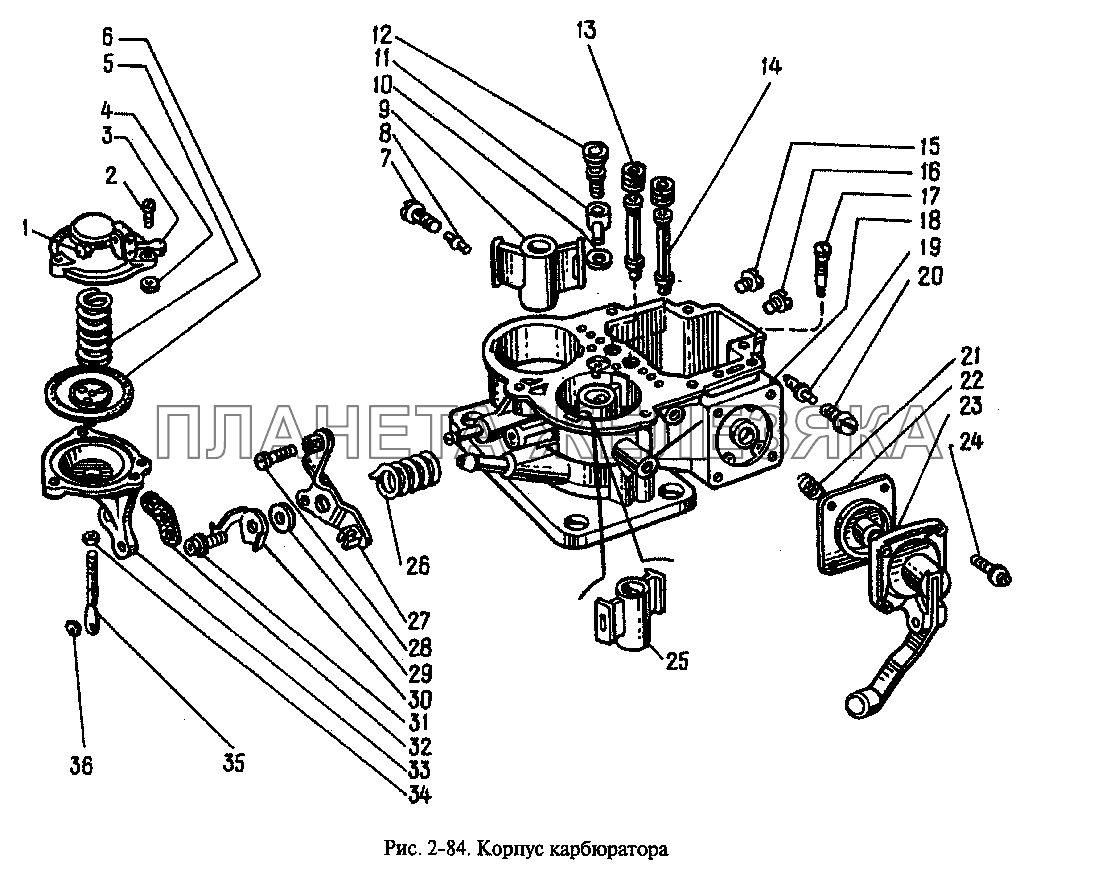 Корпус карбюратора Москвич-2335