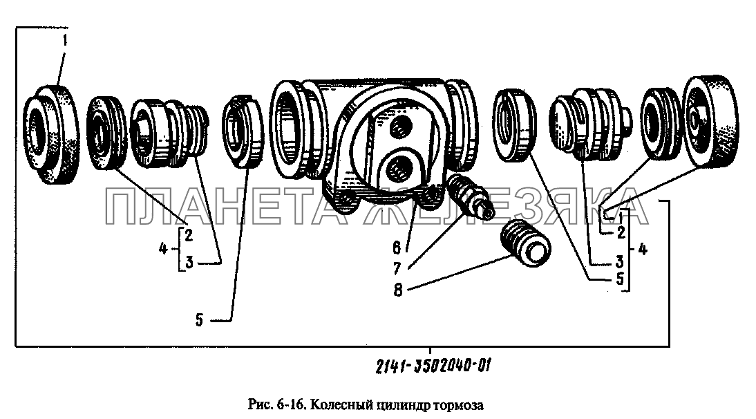 Колесный цилиндр тормоза Москвич-2335