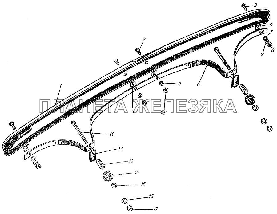 Буфер задний Москвич-400-420