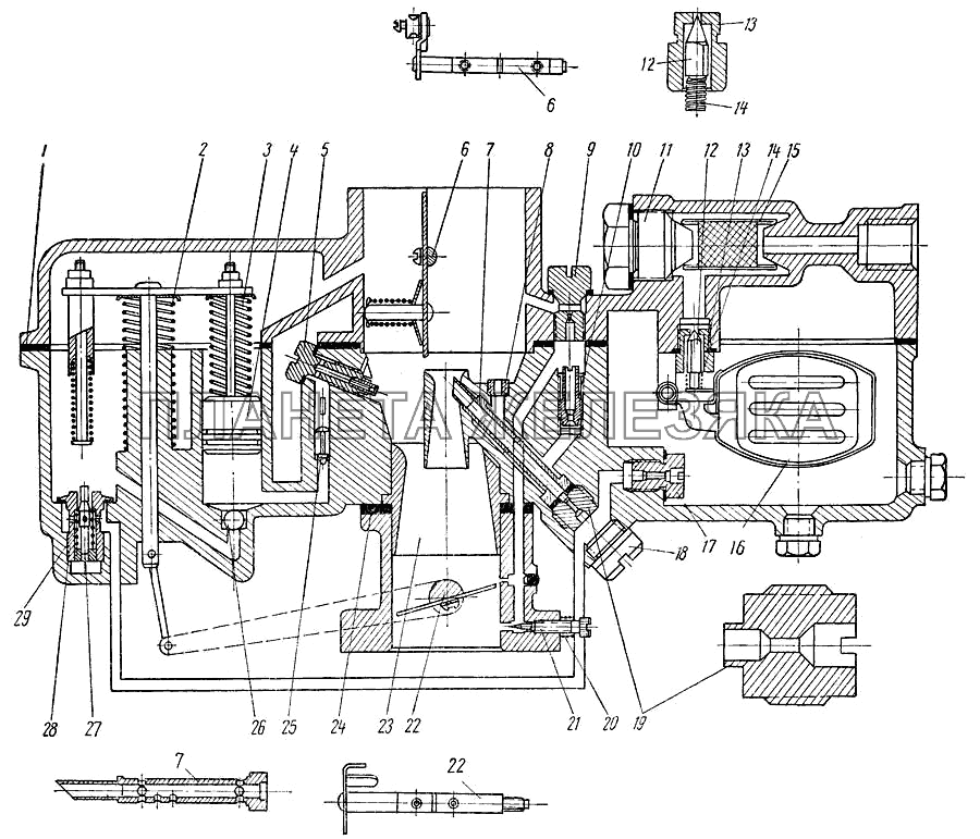Детали карбюратора Москвич-407