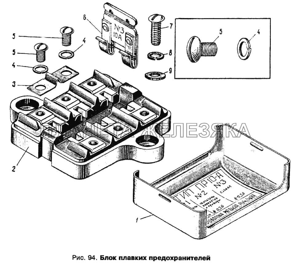 Блок плавких предохранителей Москвич 412