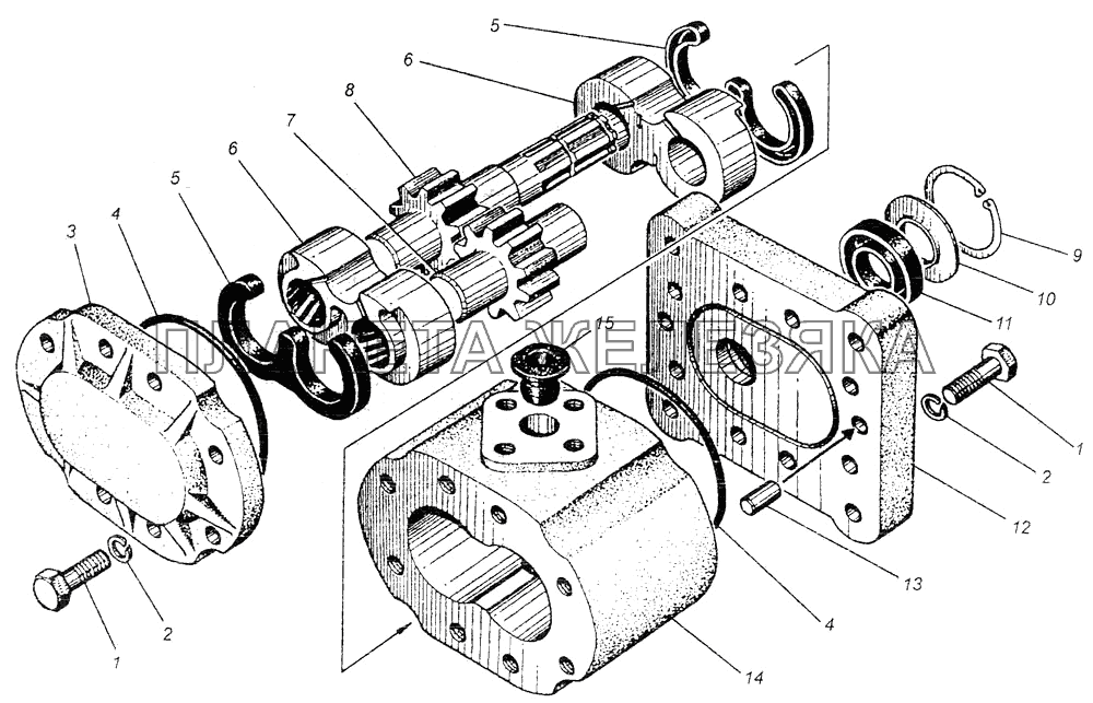 Насос шестеренный НШ6-3-Л, НШ6-3.000 МТЗ-082