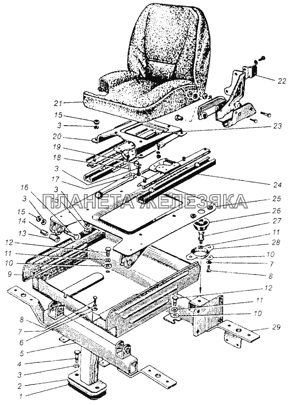 Сиденье 082-6800 МТЗ-082