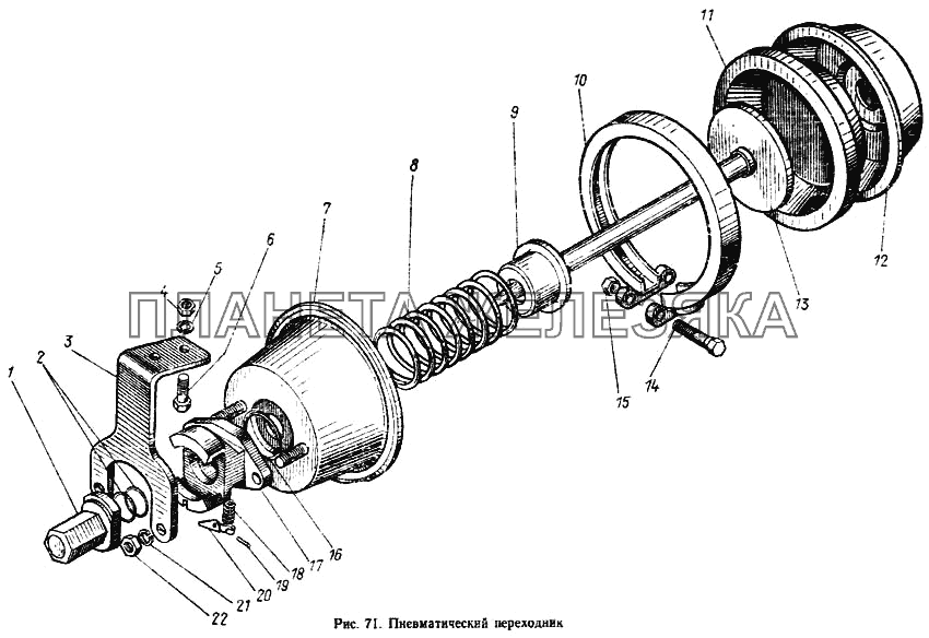 Переходник пневматический МТЗ-100