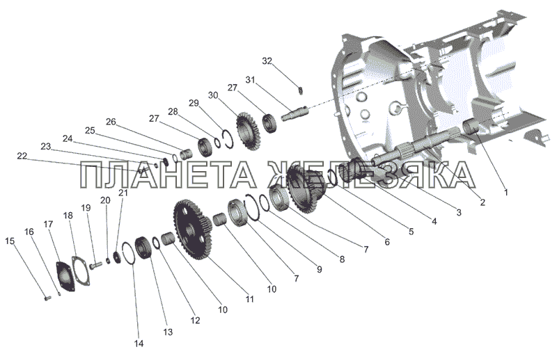 Корпус сцепления (привод ВОМ, привод насоса гидросистемы навески) МТЗ-1021.3