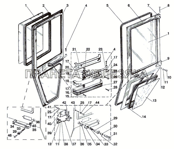 Двери кабины МТЗ-1021.3
