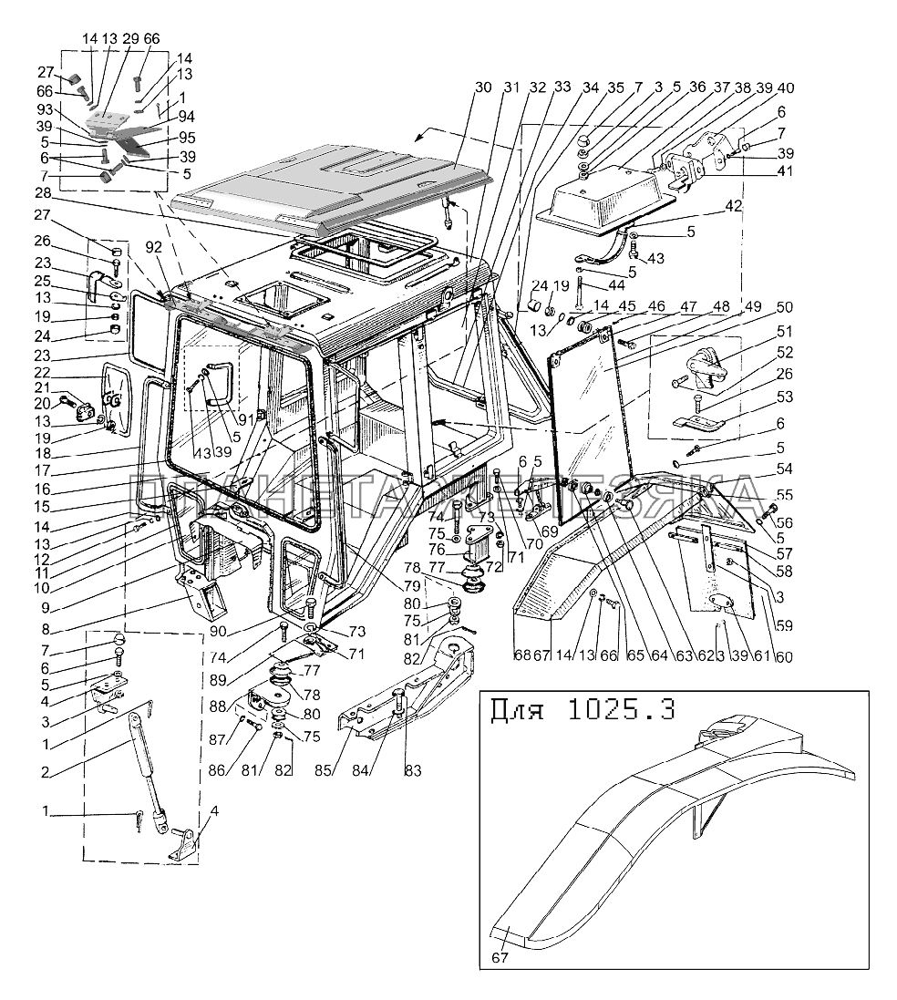 Кабина Беларус-1025/1025.2/1025.3