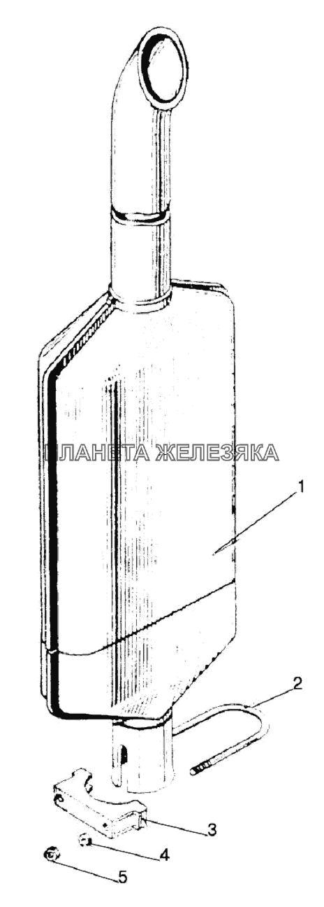 Глушитель Беларус-1025/1025.2/1025.3