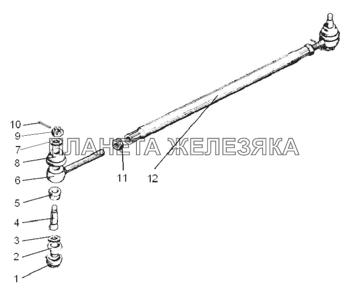 Тяга рулевая Беларус-1025/1025.2/1025.3