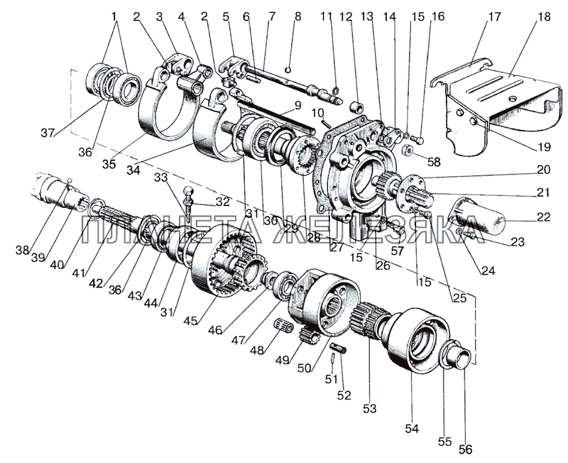 Baл отбора мощности задний МТЗ-1025.4