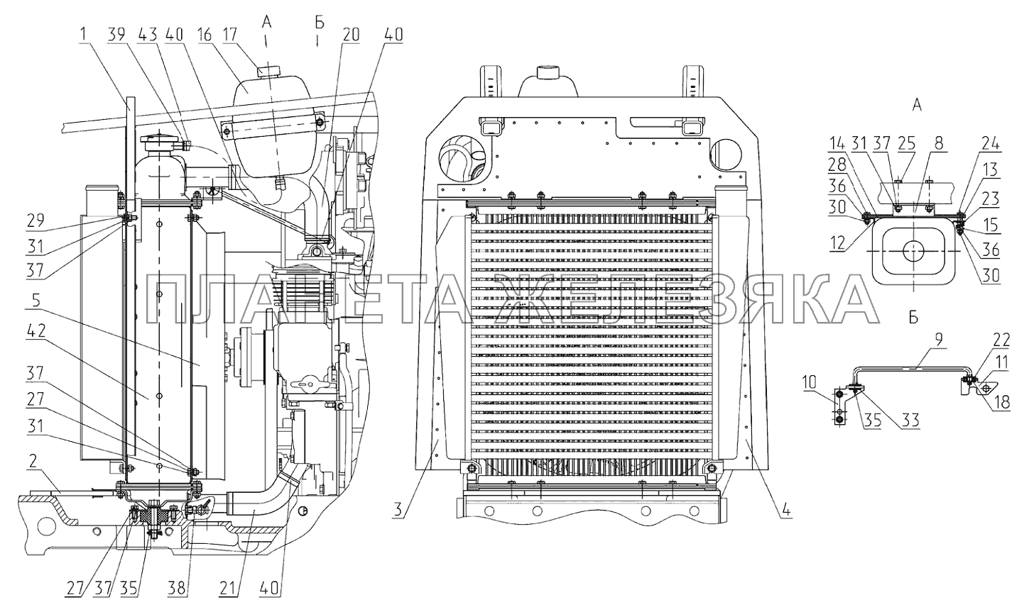 Блок охлаждения Беларус-1220.5